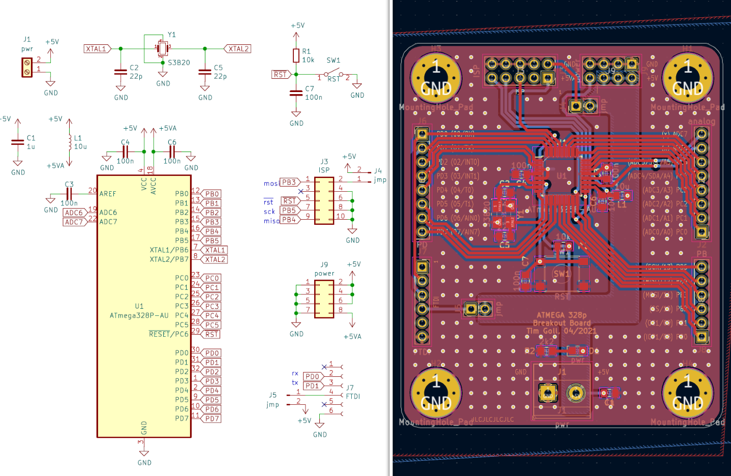 PCB schematic and design