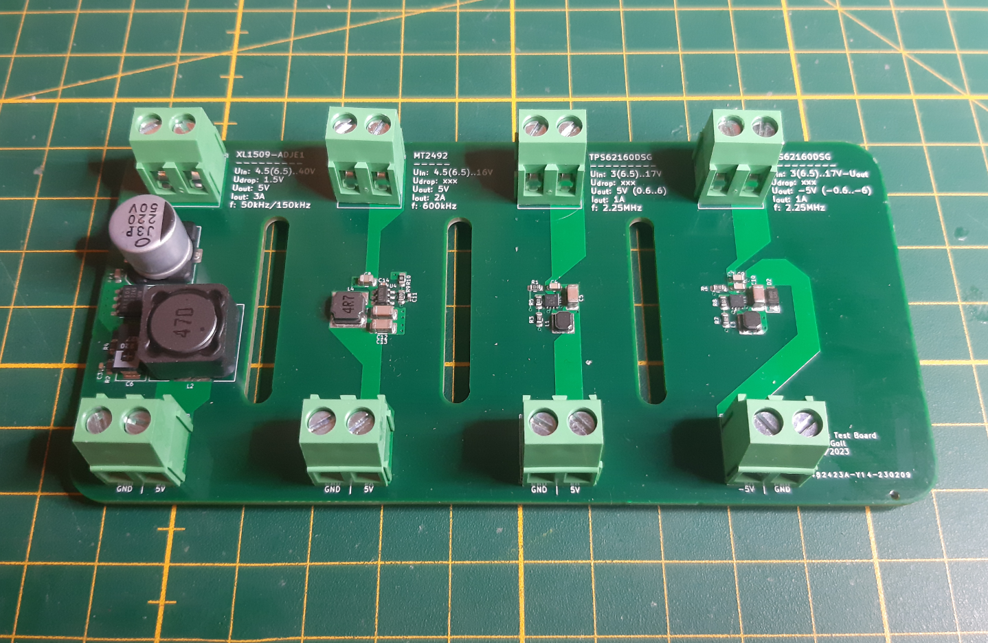 The testing PCB